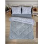 ETE HOMETEX ÇİFT KİŞİLİK LÜX WELSOFT YORGAN SETİ 195X215CM ZEBRA GRİ 8696474231950